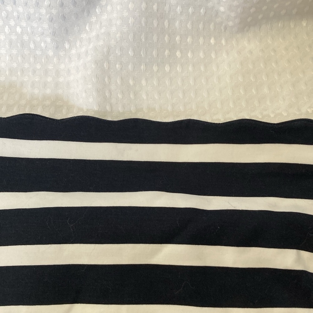 Anne Klein Navy and White Striped Women Shorts - Picture 8 of 9